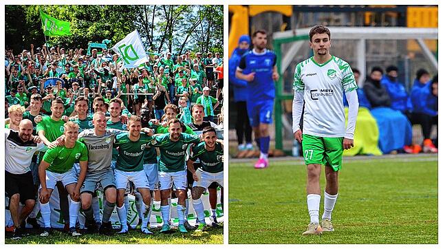 Ein Jahrzehnt voller Gegensätze: Links freut sich die Mannschaft der DJK Donaueschingen trotz der Niederlage gegen den SV Oberachern im ...