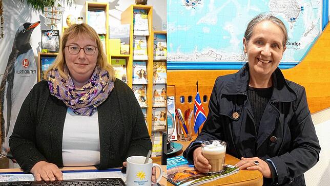 Beatrice Konrad (links), Inhaberin des Reisebüros am Hochrhein in Waldshut, spricht mit unserer Mitarbeiterin Ursula Freudig über ihre ...