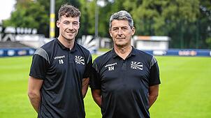 Die Trainer Frederick Bruno (links) und Ralf Hellmer stehen vor ihrer Punktspielpremiere mit der Villinger U21.