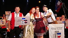 Heinz Mathis, Nicole Eckert, Heike Neumann und Günter Arp begeisterten Jetzt geht‘s los“ (Partyhit vom Alpenland Quintett