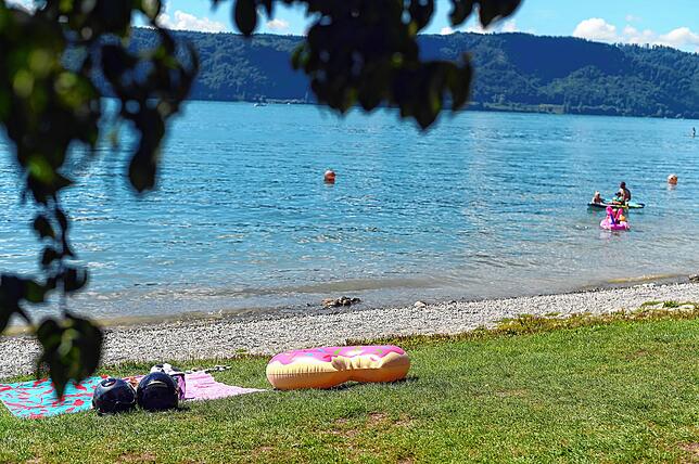 Nach einem etwas trüben Morgen herrscht bestes Badewetter in Sipplingen.