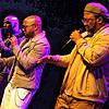 Beherrschen mit ihren Stimmen die Imitation von Instrumenten: Vier Mitglieder der siebenköpfigen A-capella-Gruppe „Naturally 7“ bei ...