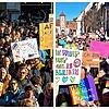 Sie zeigen: Hier ist kein Platz für Rechtsextremismus. Über 1400 Menschen gehen in Donaueschingen am Samstag auf die Straße (links) um ...