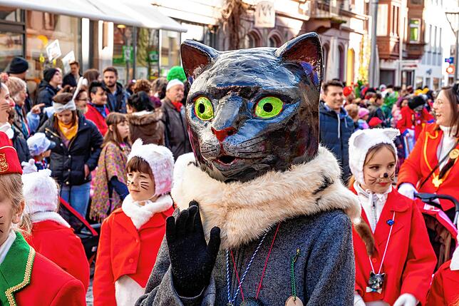 Auch einen Kinderkater gibt es in Villingen. Hier eine Szene vom Kinderumzug 2018.