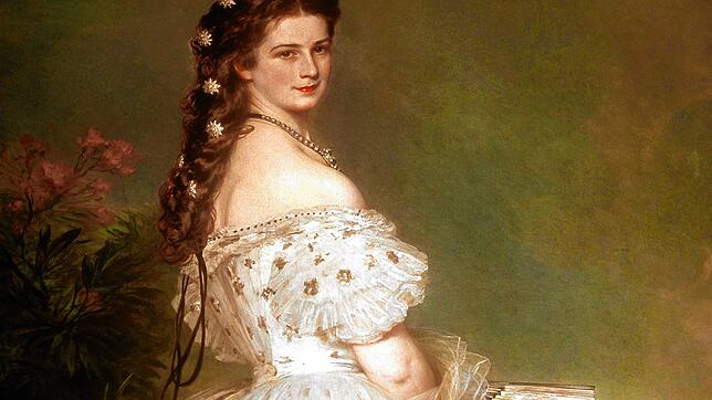 Elisabeth, Kaiserin von Österreich und Königin von Ungarn (1837-1898), auf einem zeitgenössischen Ölgemälde von Franz Xaver Winterhalter.