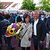 Manfred Härle nach Bekanntgabe des Wahlergebnisses: Mit 50,3 Prozent wählten ihn die Salemer für weitere acht Jahre zu ihrem ...