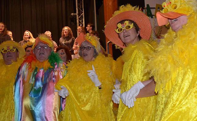 Sieger bei der Masken-Prämierung: die "Schnatterinchen".