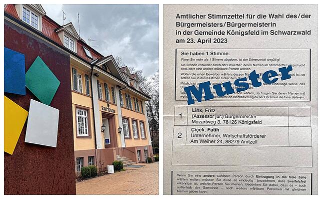 Wer zieht ins Rathaus ein? Auf dem Stimmzettel gibt es die Wahl zwischen Fritz Link und Fatih Cicek.
