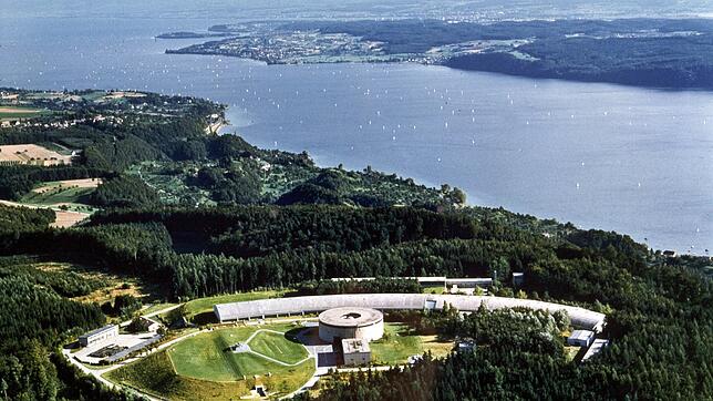 Blick auf das Gelände der Bodensee-Wasserversorgung (BWV) auf dem Sipplinger Berg am Bodensee, wo das Bodenseewasser an die Oberfläche ...