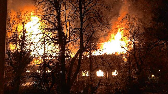 Mitten in der Nacht wurde die Scheffelhalle zum Raub der Flammen.