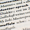 In einem alemannischen Wörterbuch ist das Wort &bdquo;Muettersproch&ldquo; aufgeschlagen. Alemannisch wird im Schwarzwald, am Hochrhein ...