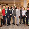 Aldi-Eröffnung vor dem ersten Verkaufstag (von links) die Gemeinderat Bertolt Wagner, Uwe Kaminski und Peter Rögle, ...