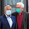 Thomas Strobl (l, CDU), Innenminister von Baden-Württemberg und Winfried Kretschmann (r, Bündnis 90/Die Grünen), Ministerpräsident von ...