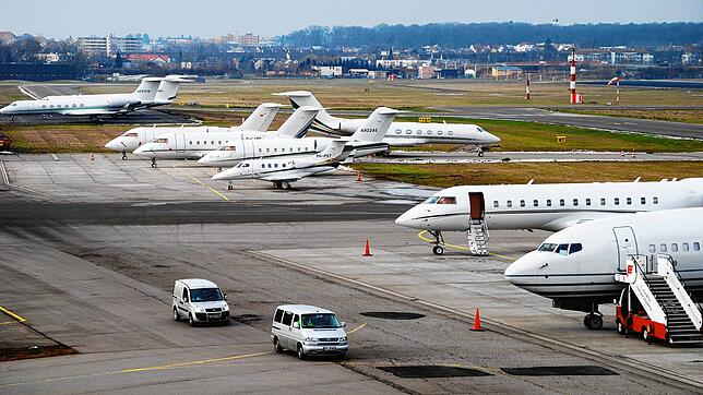 So viele Privatjets auf einmal stehen nur dann auf dem Rollfeld des Bodensee-Airports, wenn das Weltwirtschaftsforum in Davos ...