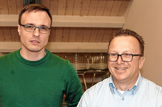 Sie leiten den Gewerbeverein: Der Vorsitzende Maximilian Weber (links) und sein Stellvertreter Thomas Begher.