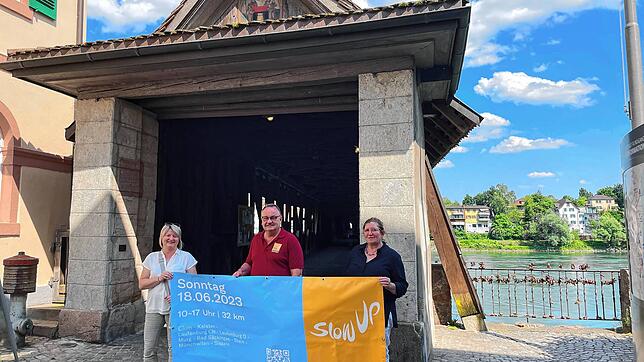 Der 18. Slow-Up startet am Sonntag, 18. Juni, um 9.30 Uhr an der Holzbrücke. Yvonne Kuny vom Bad Säckinger Tourismus- und Kulturamt, ...