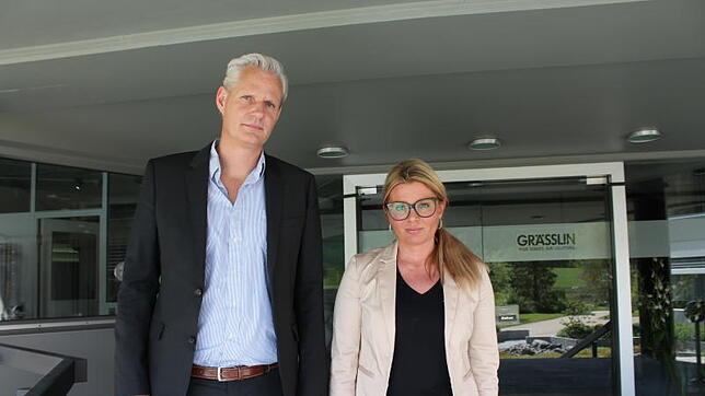 Die Grässlin-Geschäftsführung: Julian de la Cuesta, Sales und Marketin Director, und Paulina Kowalkowska, European Director und ...