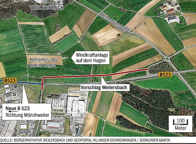 Bild 1: Bundesstraße 523: Weilersbach macht mit eigenem Vorschlag Druck