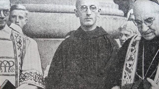 Für andere Werteordnung: Prior Matthäus Mutter und Erzabt Benedikt Baur (rechts) im Jahr 1946. Bild: Archiv Thomas Mutter
