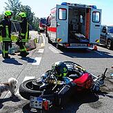Die Maschine der verunglückten Motorradfahrerin nach dem Unfall im Mai 2022.