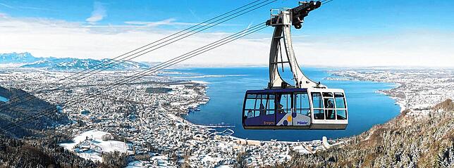 Der Pfänder lässt sich auch per Seilbahn erreichen.