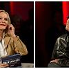 Moderatorin Gaby Hauptmann und ihr Talkgast Jügen Todenhöfer.