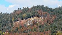 Am Kreuzfelsen (Bild) dürfen künftig Trauungen stattfinden. Ein zweiter Trauort unter freiem Himmel wird der Bildsteinfelsen sein. Bild: ...