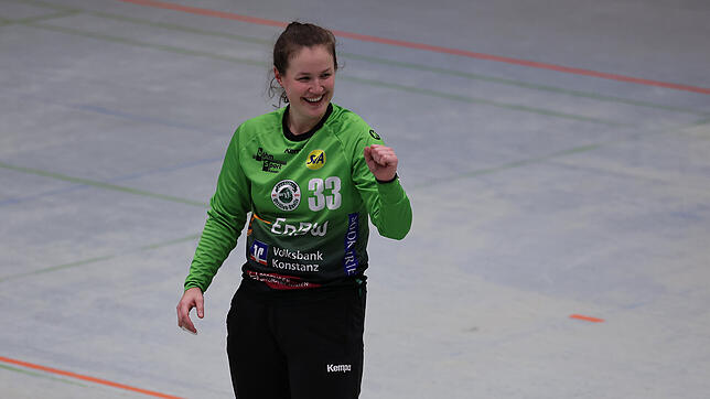 Dajana Petrovic, Torhüterin des SV Allensbach, hier beim Spiel gegen die SG Schozach-Bottwartal.
