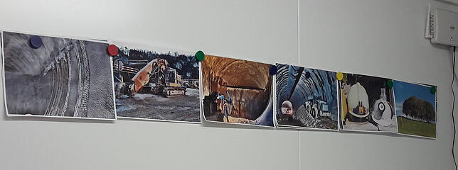 Dokumentation: Jede Phase des Tunnelbaus wurde festgehalten.