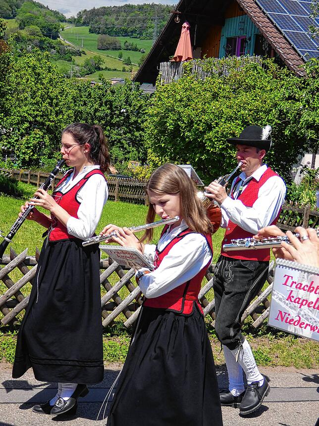 Auch die Trachtenkapelle Niederwihl nahm am Festumzug teil.