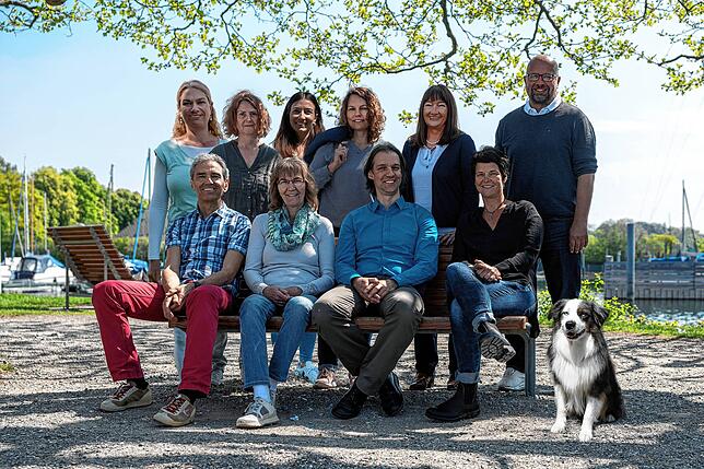 Das Team der Fachstelle Sucht Singen-Radolfzell (von links nach rechts) hinten: Kristine Tetteh, Gitte Klemm, Jana Klaiber, Sandra ...