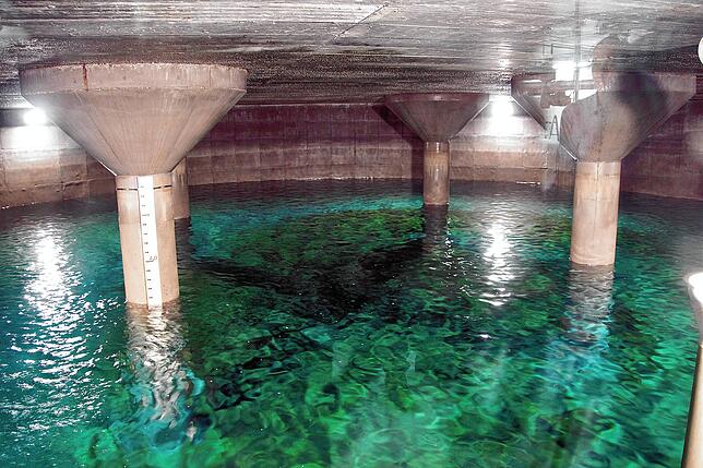Unser Archivbild zeigt den Trinkwasserspeicher im Wasserhochbehälter Hammerhalde.