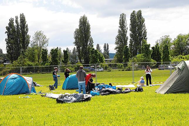 Bild 22: Die Camper sind da und stimmen sich aufs Campus-Festival 2024 ein