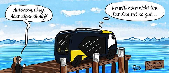 Ein Gefühl für Technik: Ob die Tour im Shuttle, so ganz autonom, am Ende schneller ans Ziel führt?