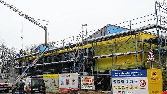 Die Bauarbeiten am Kindergarten Seeboden schreiten voran.