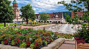 Der Marktplatz in Freudenstadt ist das obere Ende von „Tal X“.