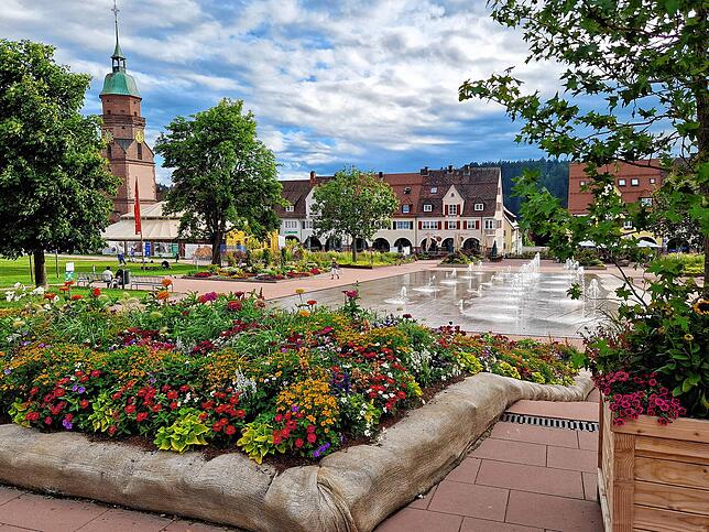 Der Marktplatz in Freudenstadt ist das obere Ende von „Tal X“.