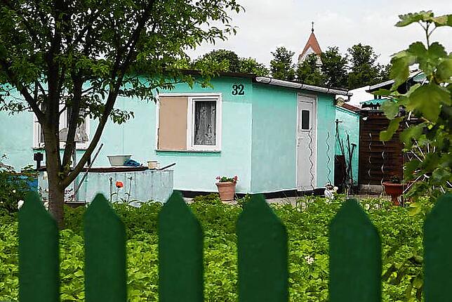In dieser Gartenlaube in Senftenberg (Brandenburg) wurde Andrej W. von einer Sondereinheit der Polizei gefasst.