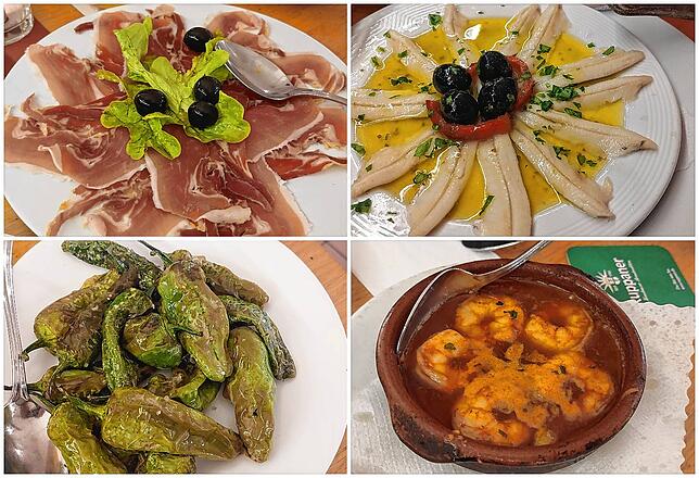 Tapas-Auswahl im Costa.