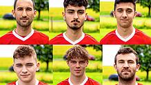 Neun beim SV Jestetten: Manuel Abreu, Özan Altunöz, Sinan Llabjanaj (oben von links) sowie (unten, von links) Nico Schaaf, Nils Hamm und ...