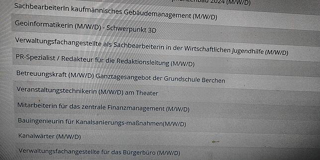 Bei den Stellenausschreibungen der Stadt Konstanz geht es etwas durcheinander: Mal wird nur die weibliche Form genannt wie bei ...