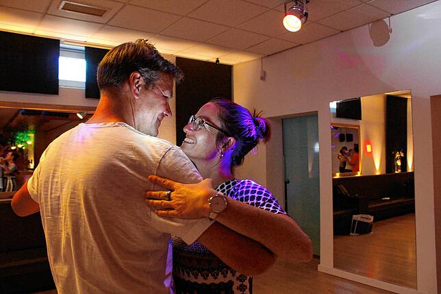 Emotion pur: Melanie und Thomas Bergmann sind auch beim Tanzen ein eingespieltes Team.