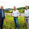 Thomas Schäuble, Lauchringens Bürgermeister, Felix Schreiner, CDU-Bundestagsabgeordneter und Hermann Pfau, Bürgermeisterstellvertreter ...