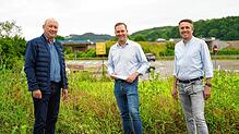 Thomas Schäuble, Lauchringens Bürgermeister, Felix Schreiner, CDU-Bundestagsabgeordneter und Hermann Pfau, Bürgermeisterstellvertreter ...