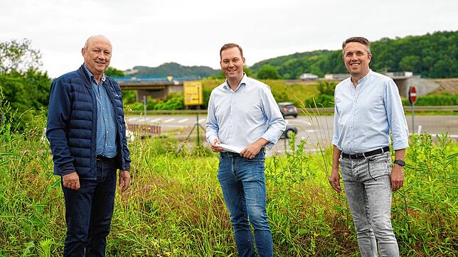Thomas Schäuble, Lauchringens Bürgermeister, Felix Schreiner, CDU-Bundestagsabgeordneter und Hermann Pfau, Bürgermeisterstellvertreter ...