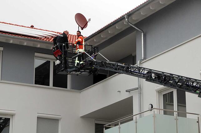 Bild 5: Bilder von der Drehleiter-Demonstration der Feuerwehr Blumberg