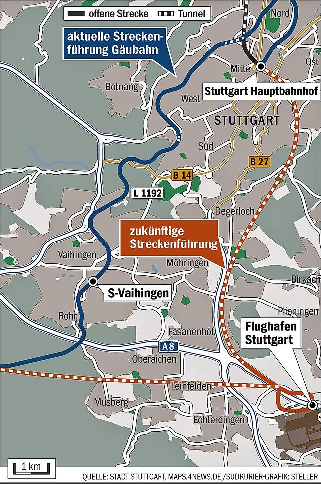 Bild 1: Aktuelle Infos zur Gäubahn zwischen Stuttgart und Singen