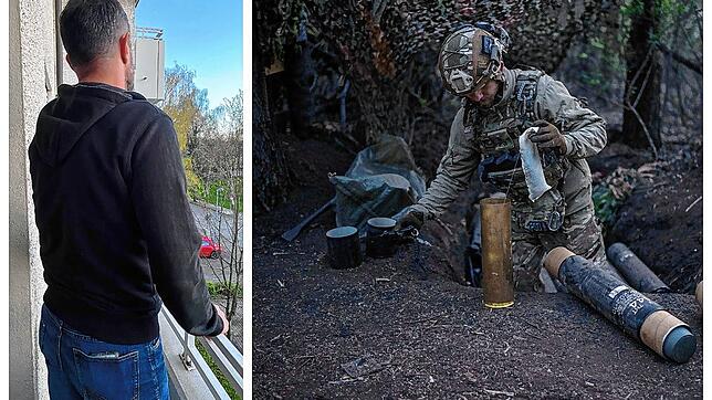 Links: Oleg lebt im Kreis Konstanz. Dem SÜDKURIER schildert der Ukrainer, warum er nicht in den Krieg ziehen will. Rechts: Ein ...