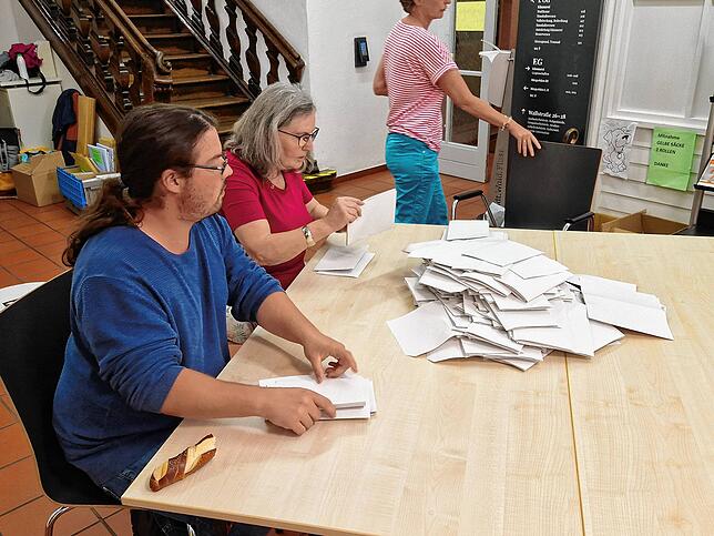 Auszählung Europawahl im Rathaus Waldshut.