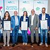 Große Freude über die Auszeichnung: (von links) Gregor Gaffga (Vertreter Stadt Konstanz), Lisa Kitschun (Stadt Radolfzell), ...